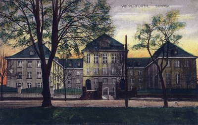 德国，Wipperfurth：建于 1910-1911 年的“Altes Seminar”外观 - 20 世纪明信片 作者 不明