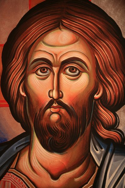 描绘基督的希腊东正教图标 Thessalonique Grece 作者 不明