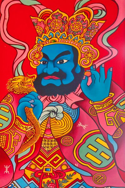 缅甸仰光中国福吉寺的守护者人物（照片） 作者 未知艺术家