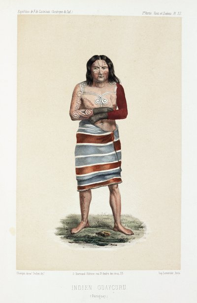 Guaycuru 印第安人，巴拉圭，c 1843-1847 作者 不明