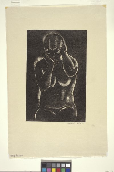 半裸（木刻版画） 作者 未知艺术家