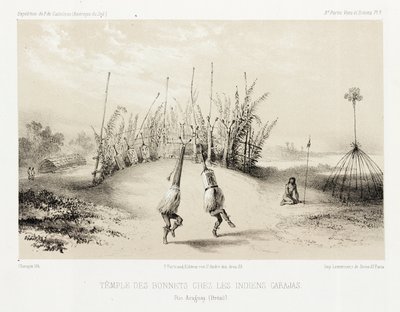 Carajas 印第安人的头饰神庙，巴西，c 1843-1847 作者 不明