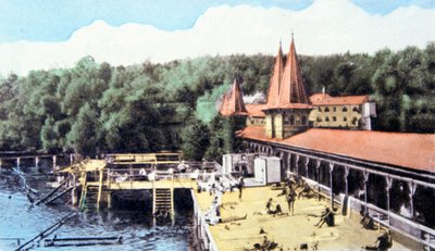 匈牙利赫维兹温泉湖，约 1920 年（明信片） 作者 未知艺术家
