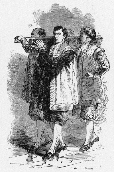 古罗马的历史。梵蒂冈的历史 教皇之位的承载者。1872年的罗马版画 作者 不明