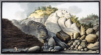那不勒斯王国那不勒斯附近 Solfaterra 的温泉，约 1760 年 作者 未知艺术家