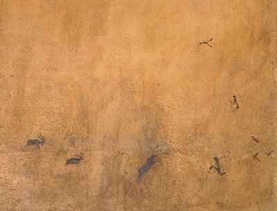 瓦尔托尔塔洞穴中的狩猎场景，新石器时代（壁画） 作者 未知艺术家