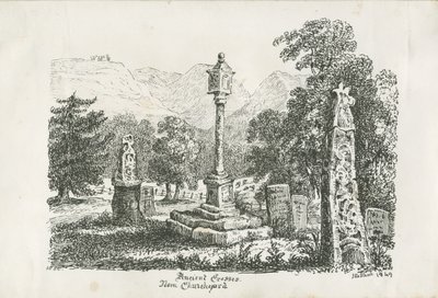 伊兰教会-古代十字架：石版画，1849年 作者 不明