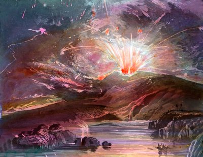 1902 年 4 月，马提尼克岛上的皮利火山爆发 作者 未知艺术家