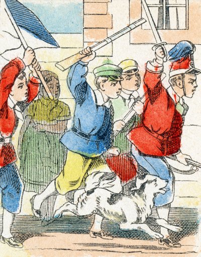 游戏：突击 - 字母表 - 儿童娱乐 - 图像epnal，流行的意甲c.1890（插图） 作者 不明