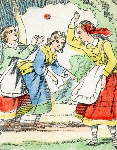 游戏：La pelota - Child Entertainment Alphabet c.1890（石版画） 作者 不明