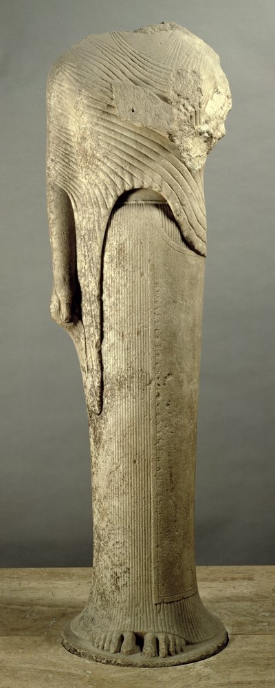 Cheramyes 奉献的 Kore 人物，来自萨摩斯的赫拉圣殿，公元前 570 年（大理石） 作者 不明