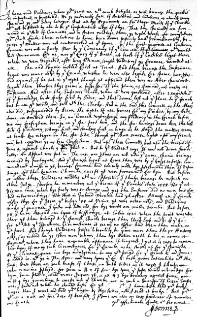 约翰-多恩写给罗伯特-科顿爵士的信，将Jacobus Valdesius（Diego de Valdes）关于西班牙优先于其他国家的论文《De Dignitate regum regnorumque Hispaniae》的副本连同批评意见一并退回。 作者 不明