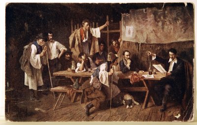 文学作品。匈牙利诗人佩托菲，约 1848 年 明信片，匈牙利，约 1900 年（明信片） 作者 Unbekannter Künstler