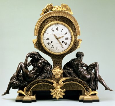 让·安德烈·勒帕特（Jean Andre Lepaute）（1720-88年）在巴黎制作的带有昼夜数字的壁炉钟（镀金和古铜色） 作者 不明