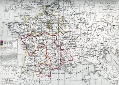 查理六世时期的法国地图 作者 未知艺术家