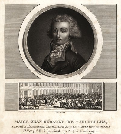 Marie-Jean Herault de Sechelles (1759-1794), French judge and politician guillotined in the Reign of Terror 作者 不明