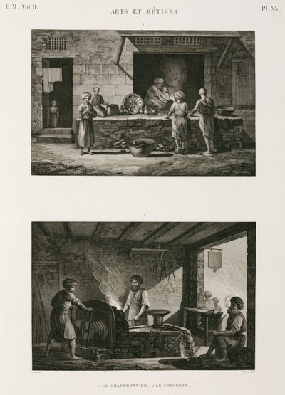 金属，铜 铜匠和铁匠，埃及，c 1798 作者 不明