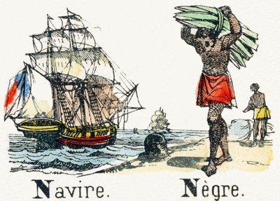 N - Navire Negre - Child Entertainment Alphabet c.1890（石版画） 作者 不明