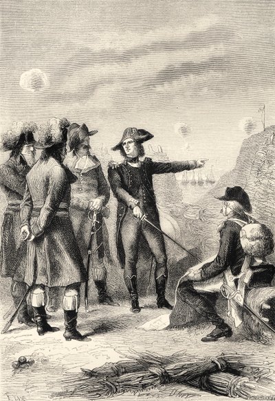 1793 年法国土伦围城时的拿破仑（雕刻） 作者 未知艺术家