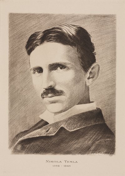 尼古拉·特斯拉，克罗地亚出生的塞尔维亚工程师、物理学家和发明家，1885 年 作者 不明