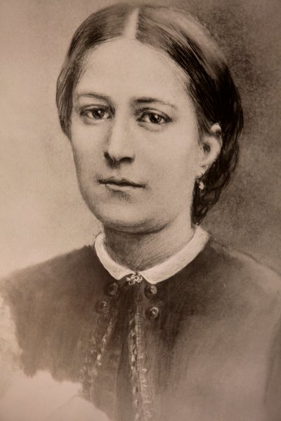 Notre-Dame-des-Victoires大教堂; Louis和Zelie Martin的小教堂; Zelie Martin的画像; 巴黎，法国 作者 不明