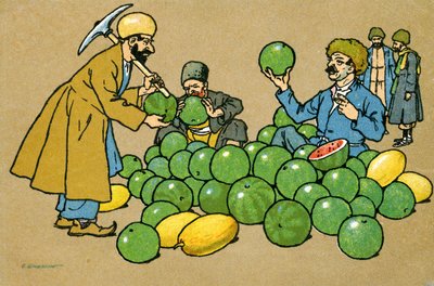 第比利斯老城：卖西瓜的小贩 作者 未知艺术家
