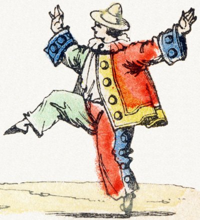 P - Pierrot - Child Entertainment Alphabet c.1890（石版画） 作者 不明
