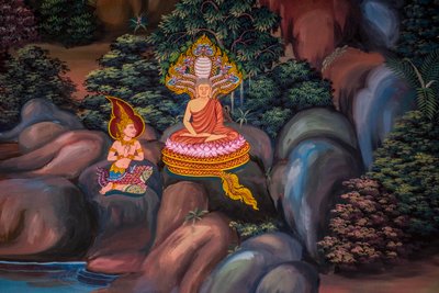 泰国，Wat bang riang，Thub Pat/绘画，Wat bang riang，Thub Pat，攀牙，泰国，亚洲 (照片) 作者 未知艺术家