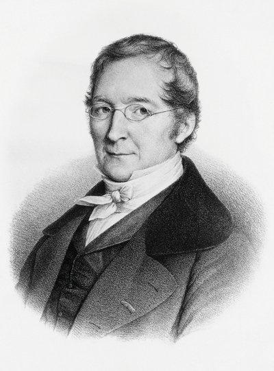 法国化学家和物理学家Joseph-Louis Gay-Lussac（1778-1850）的肖像，版画 作者 未知艺术家