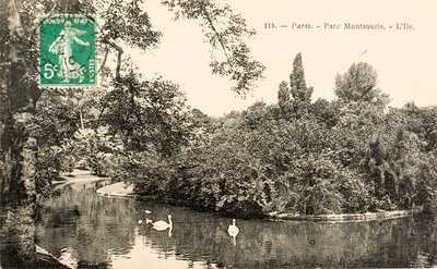 明信片/Parc Montsouris/巴黎/塞纳河/法兰西岛/法国 作者 未知艺术家