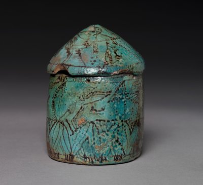 盖西（Pyxis）带盖，中世纪后期至新王国早期，约前1901-1525年 作者 不明