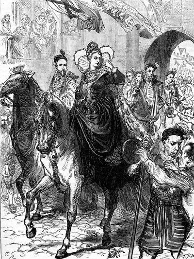 1558 年 12 月 23 日，伊丽莎白女王一世进入伦敦 作者 未知艺术家
