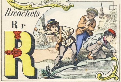 R : ricochets - Games Alphabet，c.1890（插图） 作者 不明