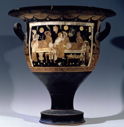 描绘宴会场景的红人 bell krater 作者 不明