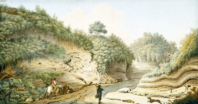 从保西利波石窟通往那不勒斯王国皮亚努拉的道路，约 1767 年 作者 未知艺术家