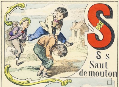S：leapfrog - Games Alphabet，c.1890（插图） 作者 不明