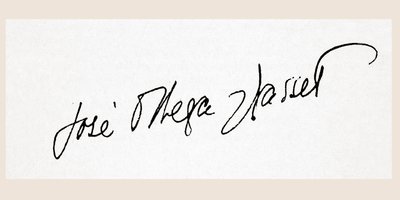 José Ortega y Gasset 的签名（纸本钢笔墨水） 作者 不明