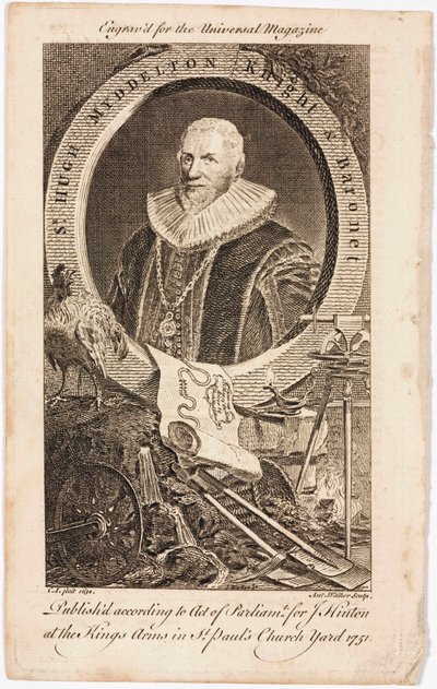 Hugh Myddelton 爵士，威尔士金匠和工程师，约 1620 年代 作者 不明