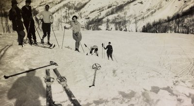 阿贝托内的滑雪者 作者 未知艺术家