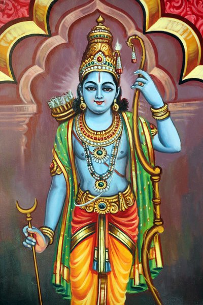 Sri Vadapathira Kaliamman印度教庙宇。毗湿奴的神通。主罗摩第七次化身。新加坡 作者 不明