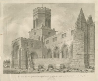 斯塔福德-圣玛丽教堂：乌贼墨画，1842年6月 作者 不明