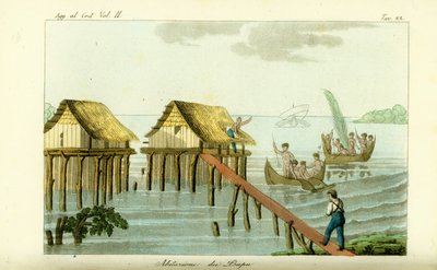 Stilt houses in the ocean on Rawak Island, Papua New Guinea 作者 不明