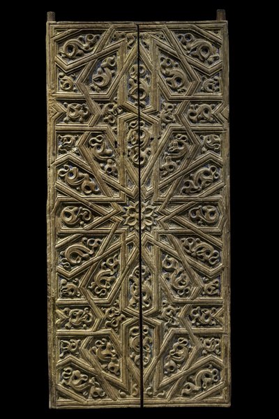 会幕门。西班牙，约1450-1500年。木雕和彩绘。卢浮宫博物馆 作者 未知艺术家