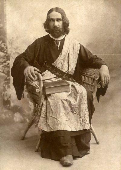 神医施拉德，德克萨斯州坦普尔，约1888年（黑白照片）。 作者 不明