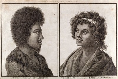 国王和大溪地的一位主要女士，约1773年 作者 不明