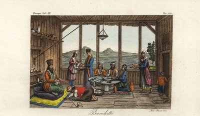 The banquet held for Dodwell by the Bishop of Salona in Crisso, Greece 作者 不明