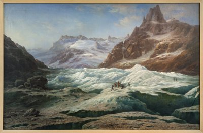 冰之海》，布面油画，作者克劳德-雨加-德拉图尔（1818-1886 年），表现阿尔卑斯山的景色。摄影：KIM Youngtae，法国张伯尔美术馆。 作者 未知艺术家