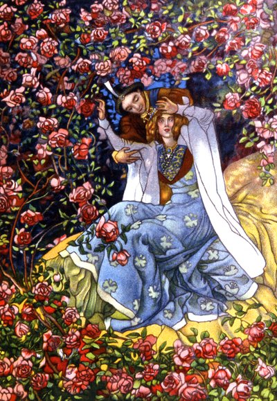 睡美人与王子》，约 1911 年（插图） 作者 未知艺术家