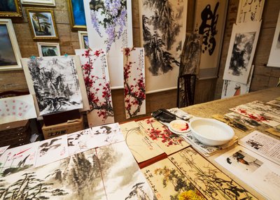 中国传统水墨山水画出售(图) 作者 不明