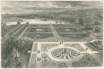 特伦瑟姆花园（Trentham Gardens）：木刻版画，[[19分] 作者 不明
